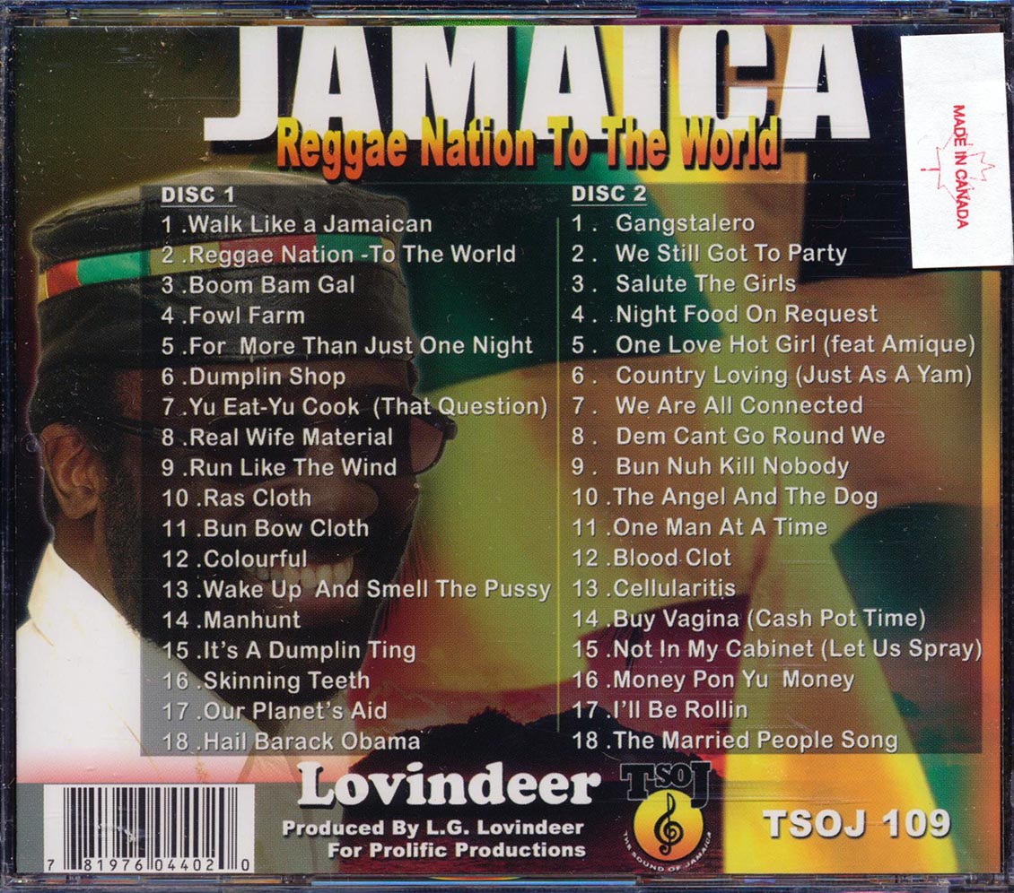 Lovindeer - Jamaica: Reggae Nation To The World (36 tracks) (2xCD) [New CD]