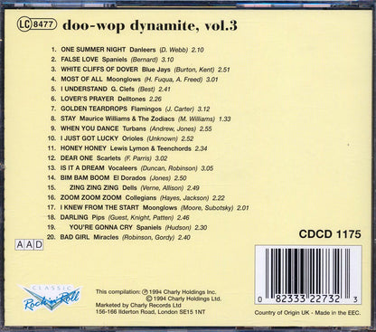 Maurice Williams, The Spaniels, The El Dorados, Etc. - Doo-Wop Dynamite Volume 3 (20 tracks) [New CD]