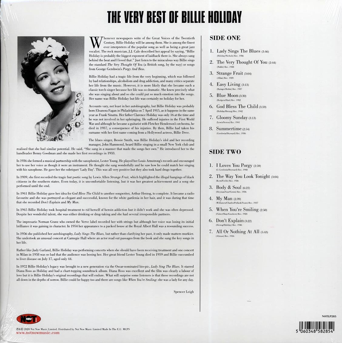 Billie Holiday - The Very Best Of Billie Holiday (180g) (colored vinyl) [New Vinyl LP]