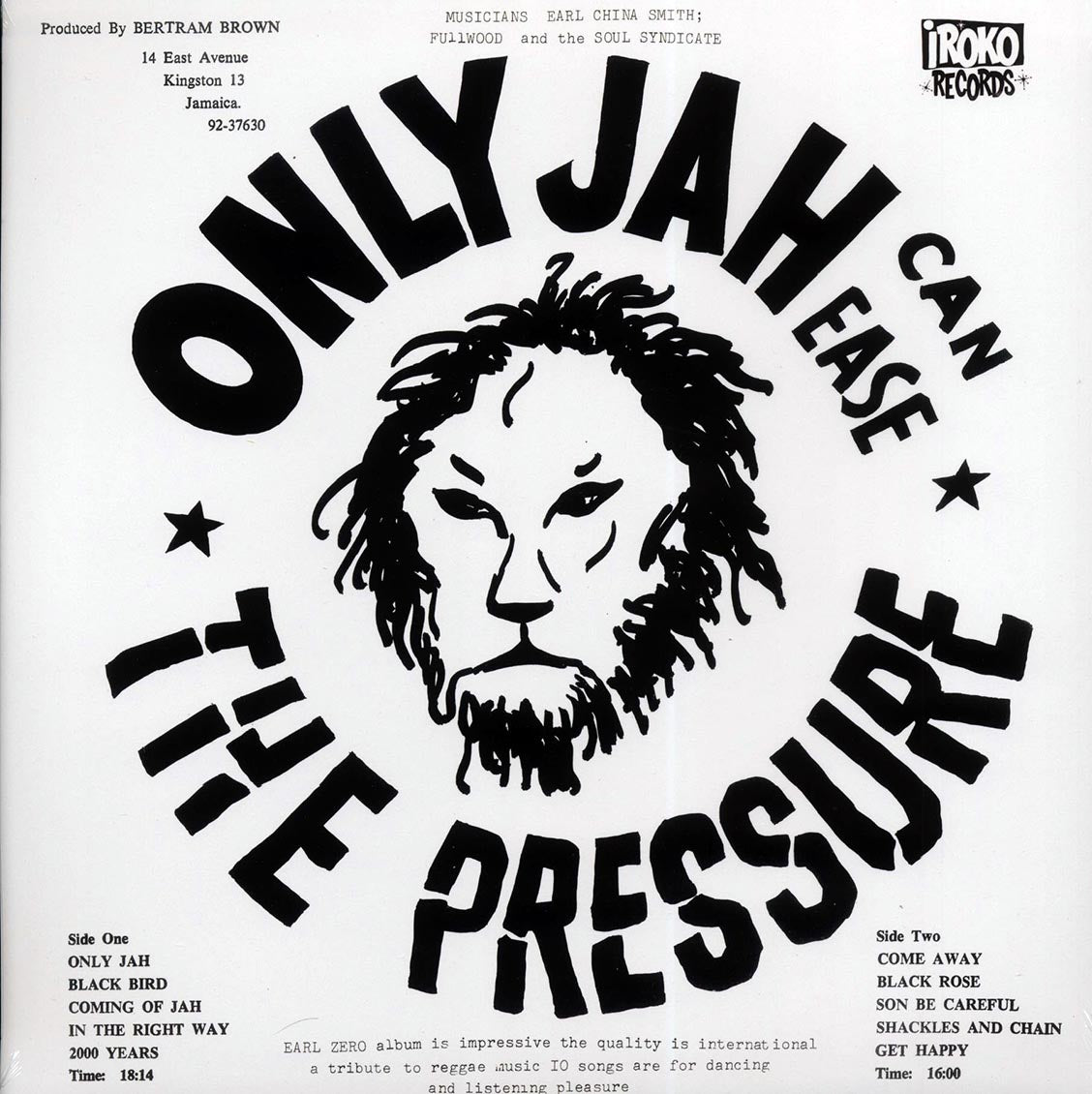 Earl Zero - Only Jah Can Ease The Pressure [New Vinyl LP]