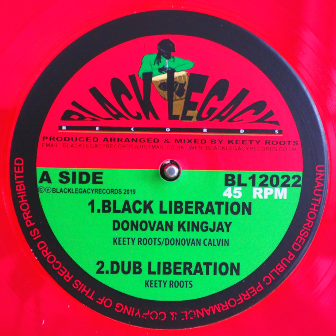 Donovan Kingjay - Black Liberation; Ketty Roots - Dub Liberation  /  Donovan Kingjay - Great Steve Biko; Keety Roots - Great Dub (red vinyl) [New Vinyl Record 12" Single]