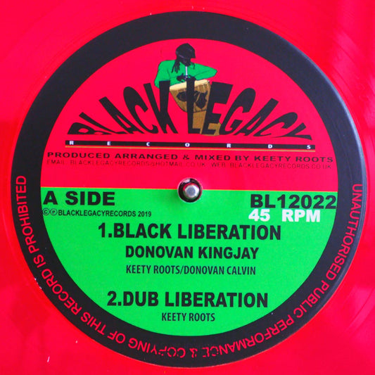 Donovan Kingjay - Black Liberation; Ketty Roots - Dub Liberation  /  Donovan Kingjay - Great Steve Biko; Keety Roots - Great Dub (red vinyl) [New Vinyl Record 12" Single]