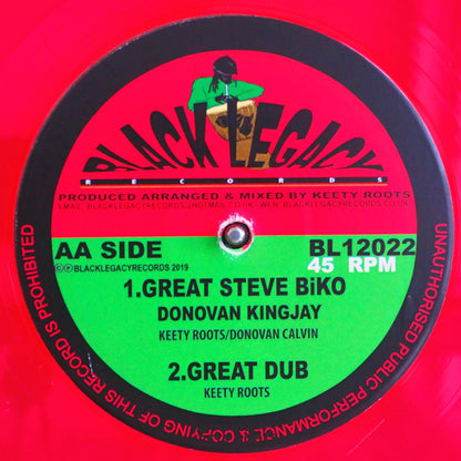 Donovan Kingjay - Black Liberation; Ketty Roots - Dub Liberation  /  Donovan Kingjay - Great Steve Biko; Keety Roots - Great Dub (red vinyl) [New Vinyl 12"]