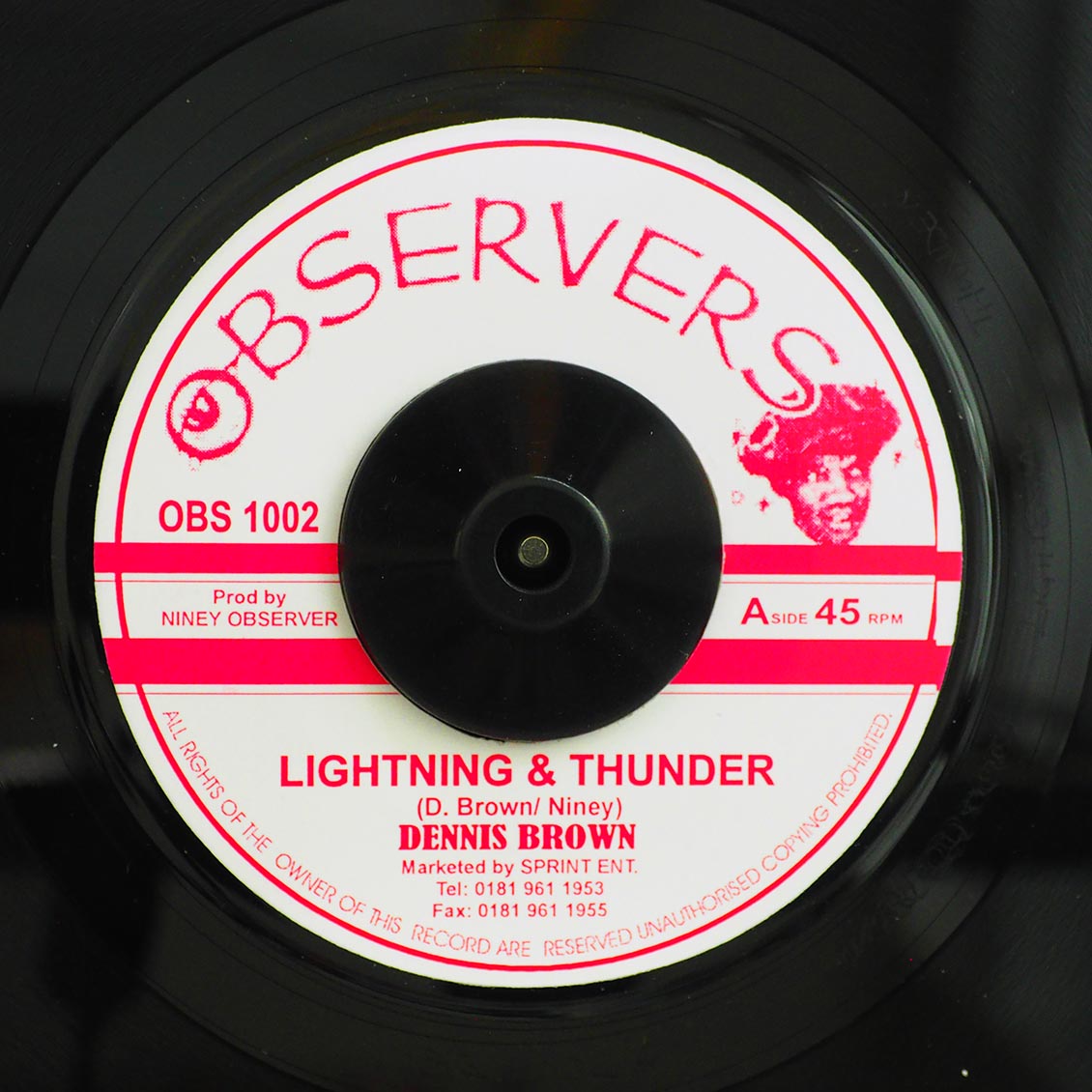 Dennis Brown - Lightning & Thunder  /  Niney - Blood & Fire [New] [New Vinyl 7"]