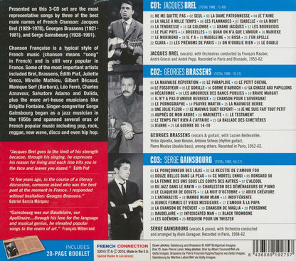 Serge Gainsbourg, Jacques Brel, George Brassens - French Connection (75 tracks) (3xCD) (incl. 20-page booklet) (deluxe 4-fold digipak) [New CD]