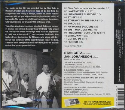 Stan Getz Quartet - In Scandinvavia 1959-1960 (ltd. ed.) (incl. 16-page booklet) (remastered) [New CD]