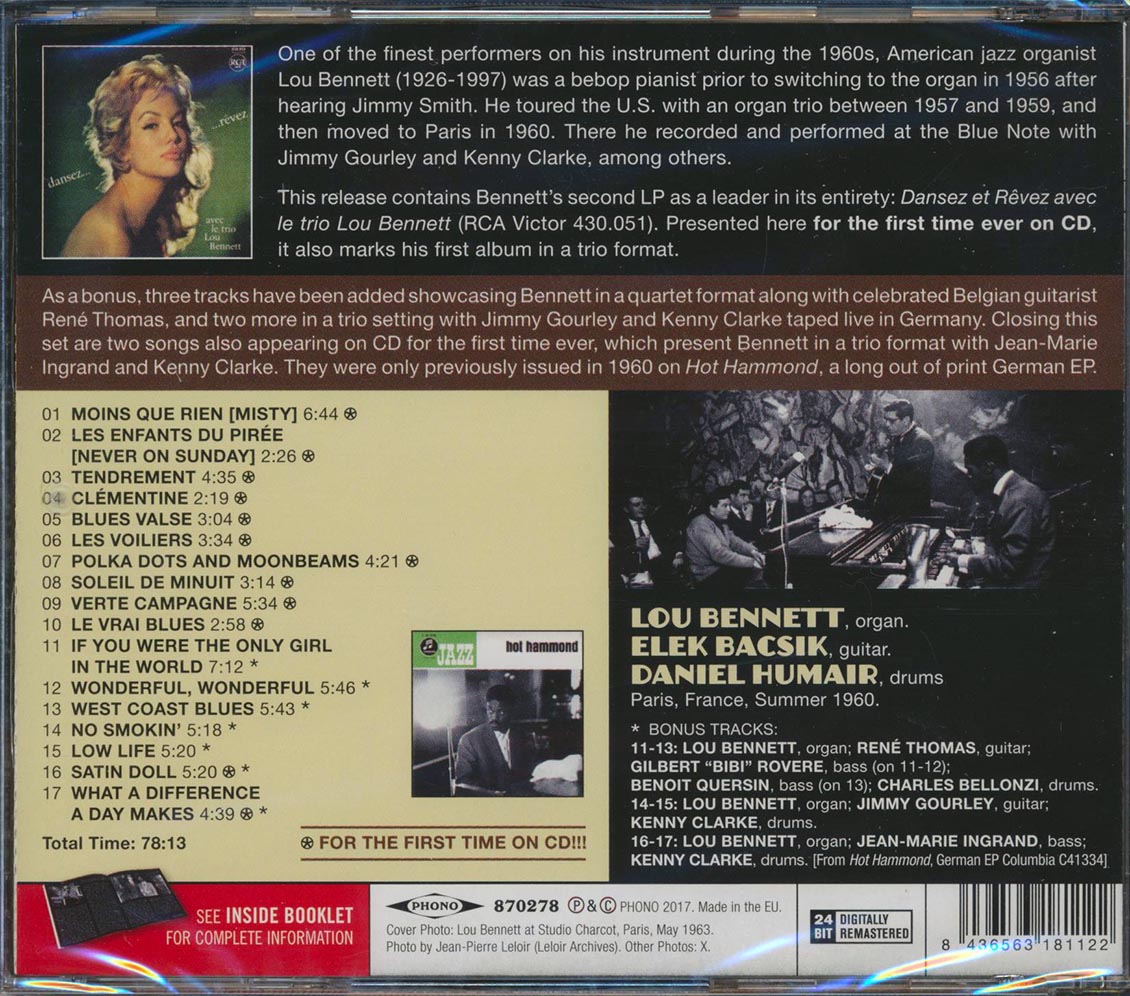 Lou Bennett - Dansez Et Revez (+7 bonus tracks) (incl. large booklet) (remastered) (24-bit mastering) [New CD]