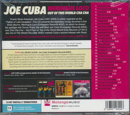 Joe Cuba - Merengue Loco + Joe Cuba + Cha-Cha-Cha (3 albums on 1 CD) (29 tracks) (incl. 12-page booklet) (24-bit mastering) (remastered) [New CD]