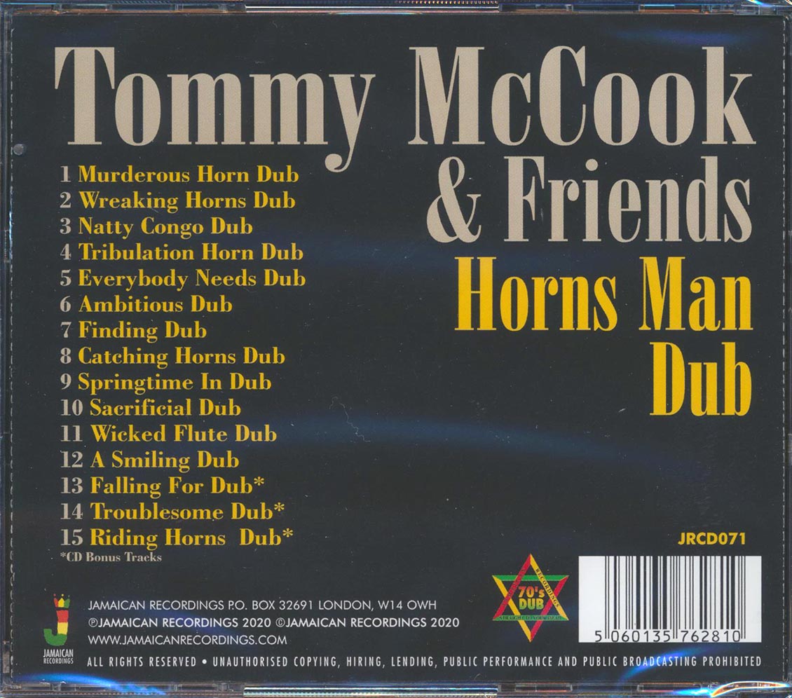 Tommy McCook & Friends - Horns Man Dub [New CD]