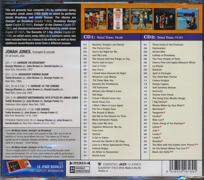 Jonah Jones Quartet - Broadway & Hollywood Hits (4 albums on 2 CDs) (63 tracks) (+14 bonus tracks) (2xCD) (incl. 16-page booklet) (24 [New CD]