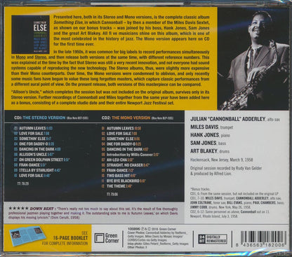 Cannonball Adderley, Miles Davis - Somethin' Else: The Stereo & Mono Versions (22 tracks) (+12 bonus tracks) (ltd. ed.) (2xCD) (incl. 16-page booklet) (24-bit mastering) (remaste [New CD]