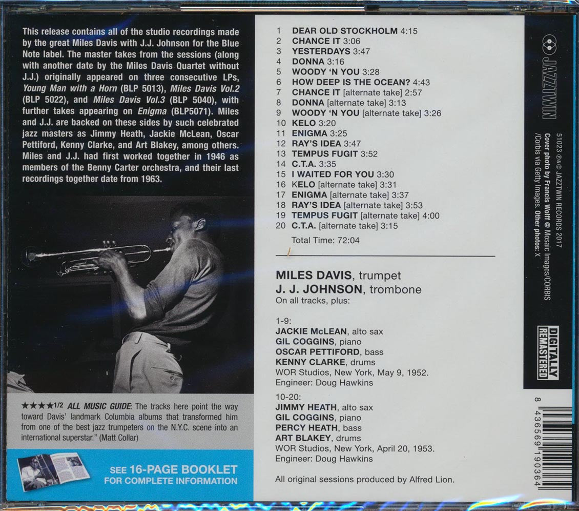 Miles Davis, JJ Johnson - Tempus Fugit (20 tracks) (+11 bonus tracks) (ltd. ed.) (incl. 16-page booklet) (remastered) [New CD]