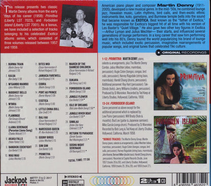 Martin Denny - Primativa + Forbidden Island (2 albums on 1 CD) (30 tracks) (+5 bonus tracks) (ltd. ed.) (deluxe 3-fold digipak) (24-bit masterin [New CD]