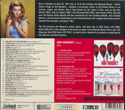 Ann Margret - And Here She Is + The Vivacious One (2 albums on 1 CD) (+3 bonus tracks) (ltd. ed.) (deluxe 3-fold digipak) (24-bit mastering) (remaster [New CD]