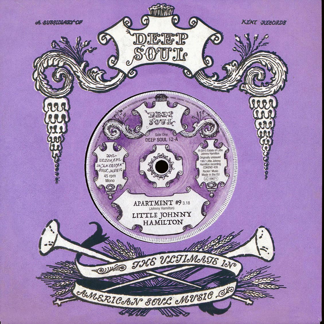 Little Johnny Hamilton - Apartment  /  Little Johnny Hamilton - Cry Like A Baby [New] [New Vinyl 7"]