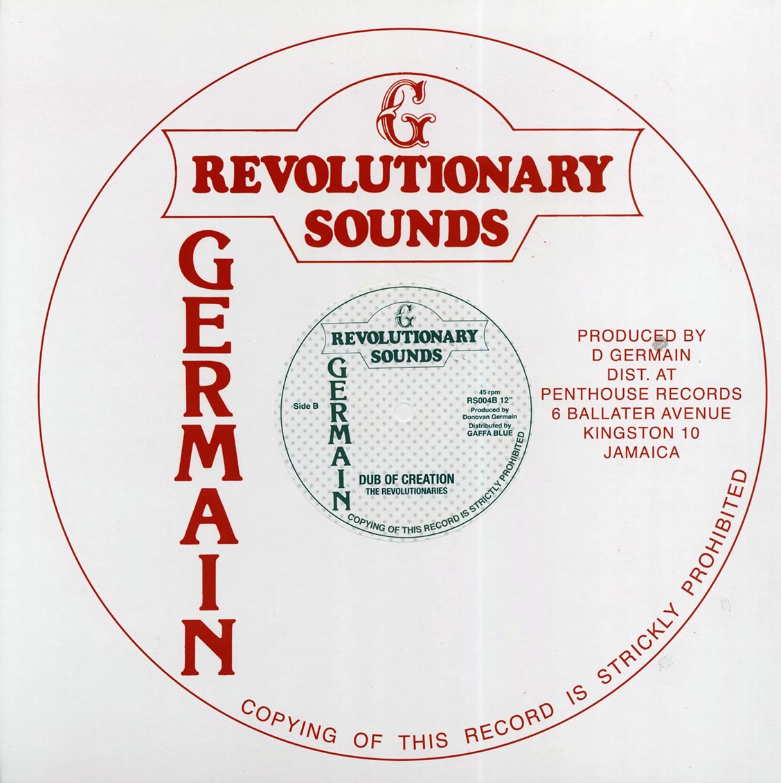 Cultural Roots - Age Of Creation; Revolutionaries - Dub Creation  /  Revolutionaries - Dub Of Creation [New Vinyl Record 12" Single]