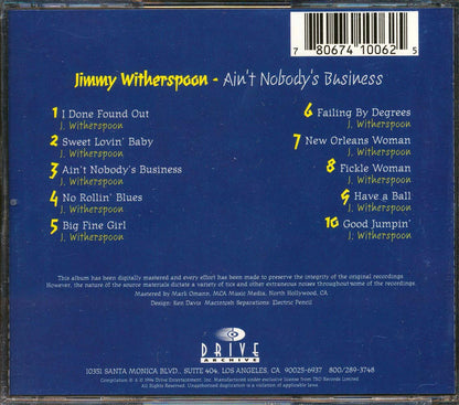 Jimmy Witherspoon - Ain't Nobody's Business [New CD]