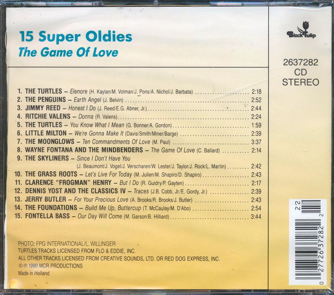 Ritchie Valens, The Turtles, The Moonglows, The Grass Roots, Etc. - 15 Super Oldies: The Game Of Love [New CD]