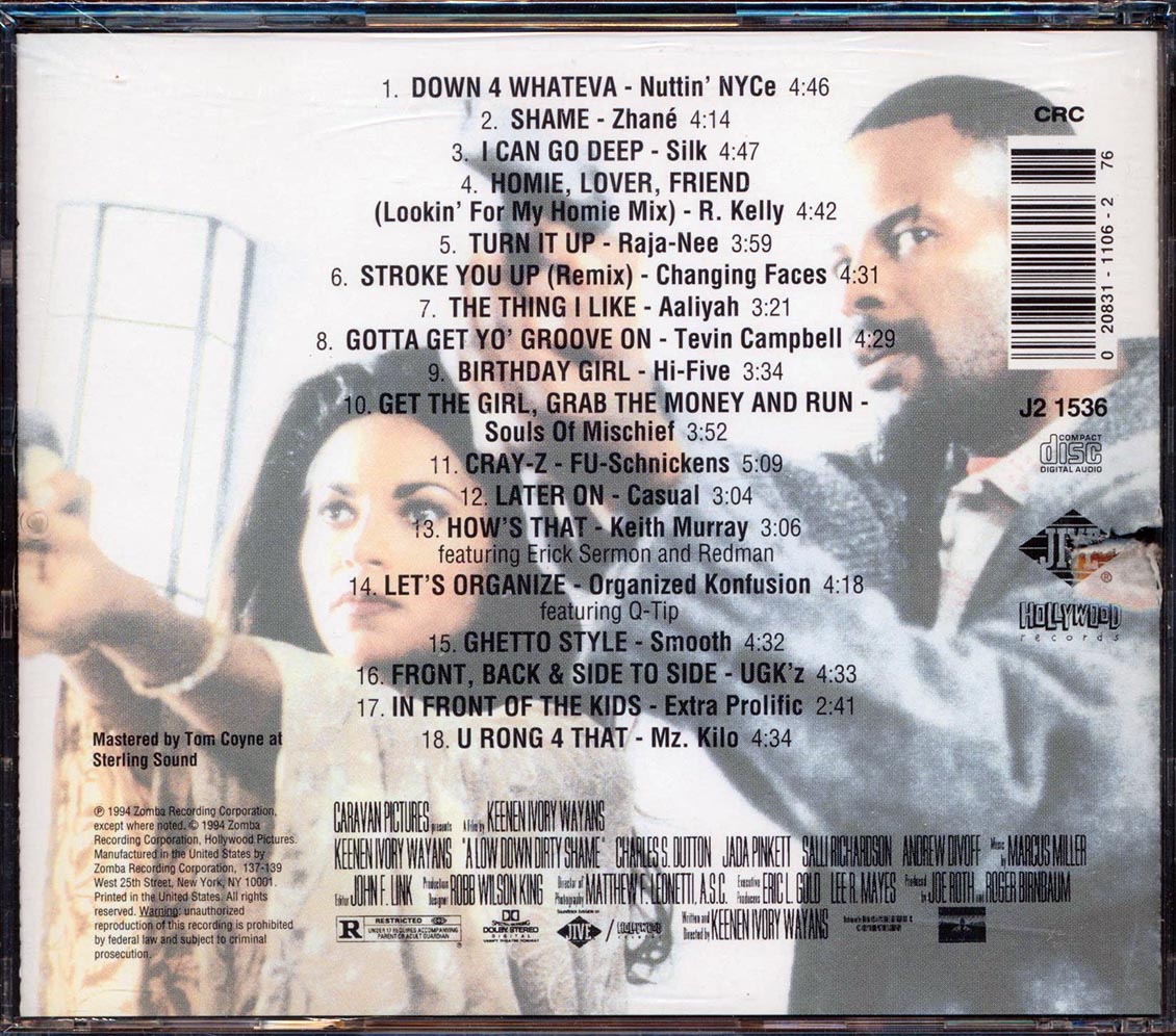 R Kelly, Silk, FU-Schnickens, Etc. - A Low Down Dirty Shame Soundtrack [New CD]