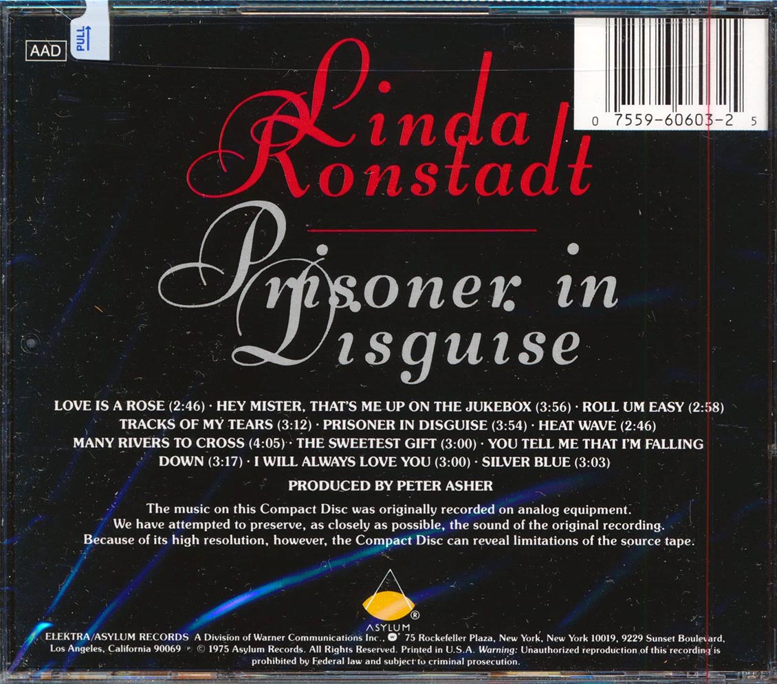 Linda Ronstadt - Prisoner In Disguise [New CD]
