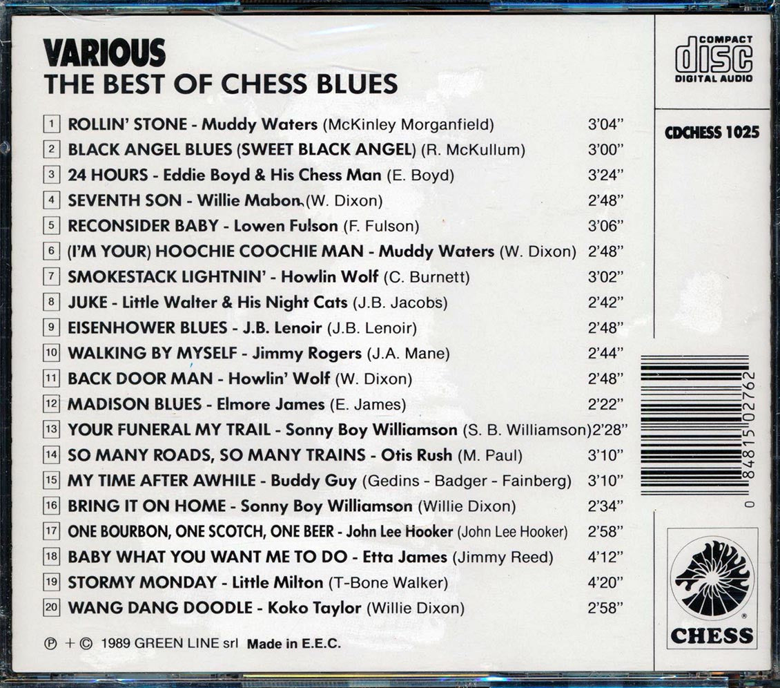 Muddy Waters, Jimmy Rogers, Eddie Boyd, Koko Taylor, Etc. - The Best Of Chess Blues (20 tracks) [New CD]