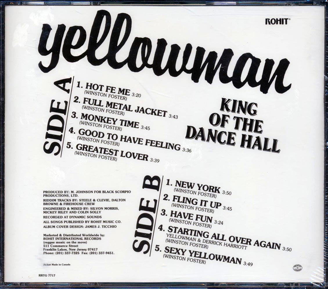 Yellowman - King Of The Dance Hall [New CD]