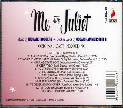 Richard Rodgers, Oscar Hammerstein III - Me And Juliet (Original Cast Recording) [New CD]