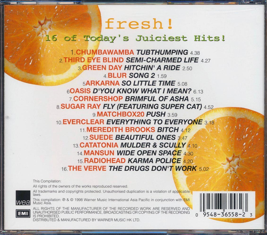 Green Day, Blur, Chumbawamba, Third Eye Blind, Radiohead, Etc. - Fresh! 16 Of Today's Juiciest Hits! [New CD]