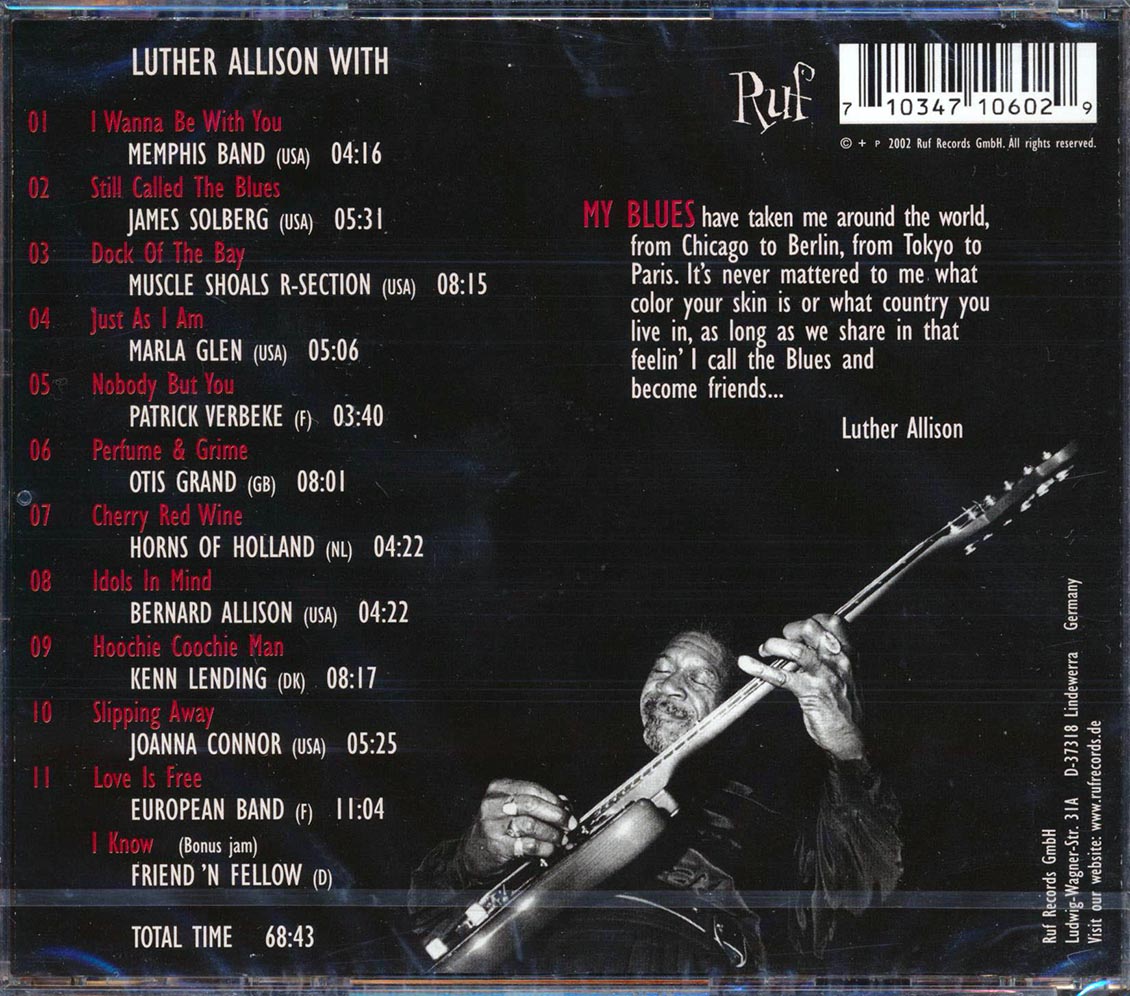 Luther Allison & Friends - Pay It Forward (incl. 8-page booklet) [New CD]