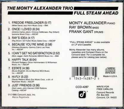 Monty Alexander Trio - Full Steam Ahead [New CD]