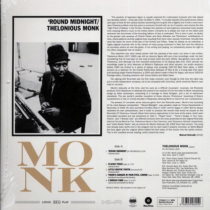 Thelonious Monk - Round Midnight (+bonus track) (ltd. ed.) (180g) (remastered) [New Vinyl Record LP]