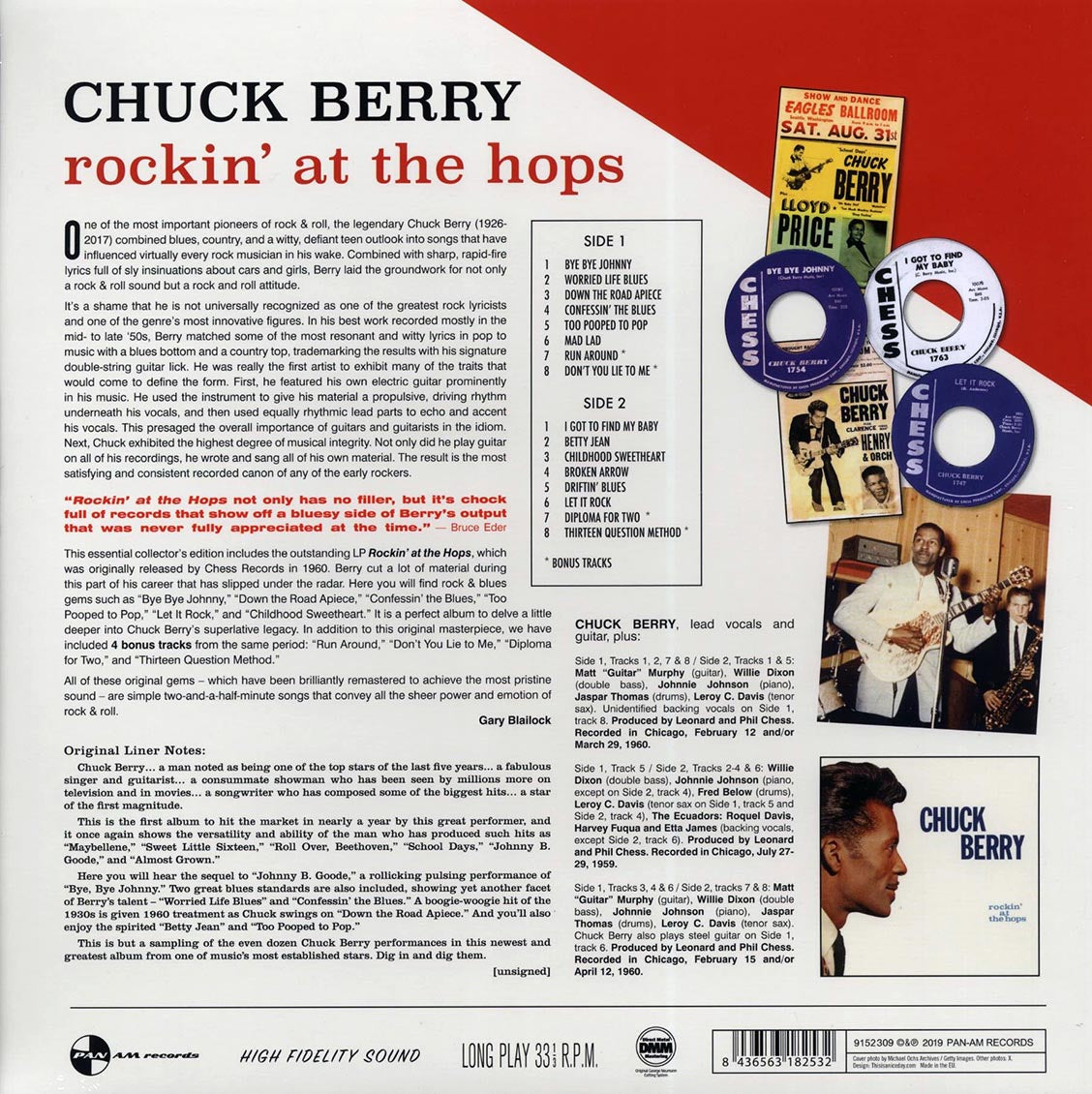 Chuck Berry - Rockin' At The Hops (+4 bonus tracks) (ltd. ed.) (180g) (remastered) [New Vinyl Record LP]