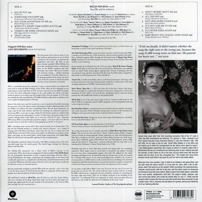 Billie Holiday, Ray Ellis & His Orchestra - Last Recording (ltd. ed.) (180g) (remastered) [New Vinyl Record LP]