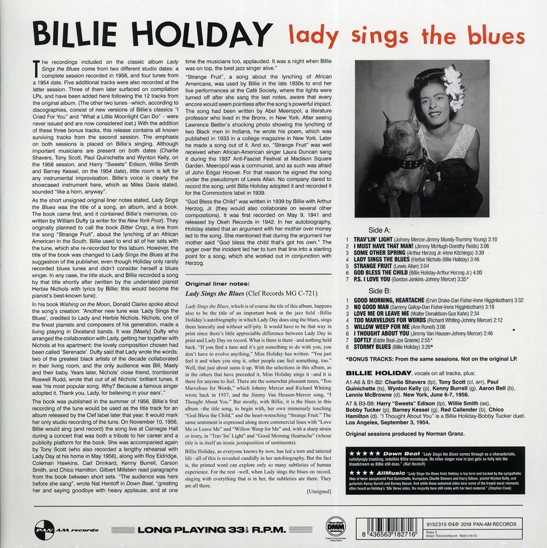 Billie Holiday - Lady Sings The Blues (+3 bonus tracks) (ltd. ed.) (180g) (remastered) [New Vinyl Record LP]