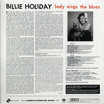 Billie Holiday - Lady Sings The Blues (+3 bonus tracks) (ltd. ed.) (180g) (remastered) [New Vinyl Record LP]