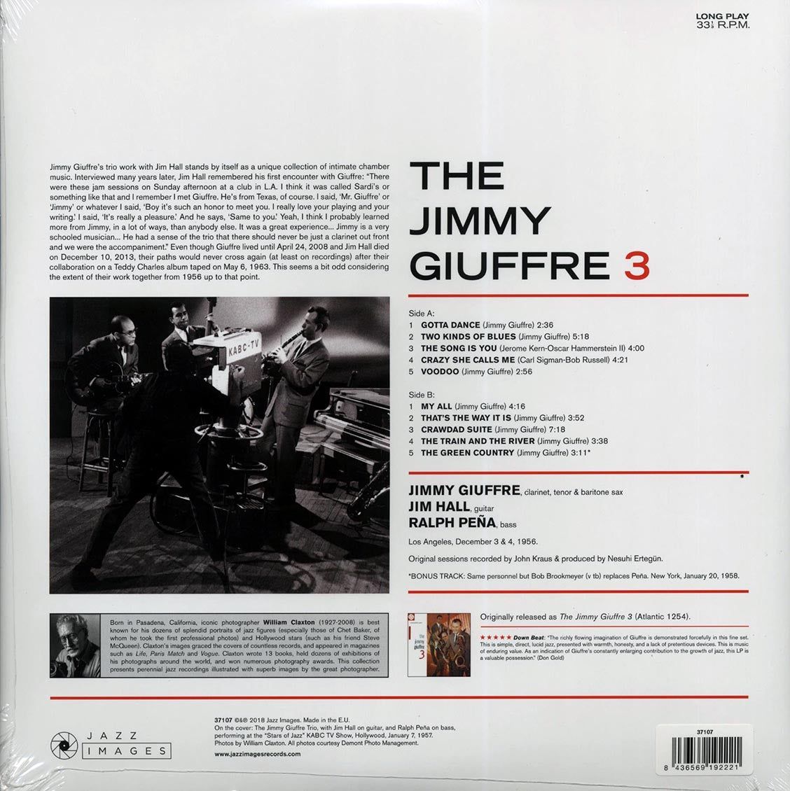 Jimmy Giuffre Trio - The Jimmy Giuffre 3 (+bonus track) (ltd. ed.) (180g) [New Vinyl Record LP]