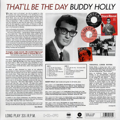 Buddy Holly - That'll Be The Day (+3 bonus tracks) (ltd. ed.) (180g) [New Vinyl Record LP]