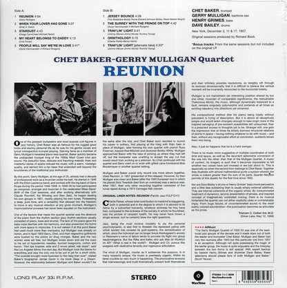 Chet Baker, Gerry Mulligan Quartet - Reunion (+2 bonus tracks) (DMM) (ltd. ed.) (180g) (High-Def VV) (remastered) [New Vinyl Record LP]
