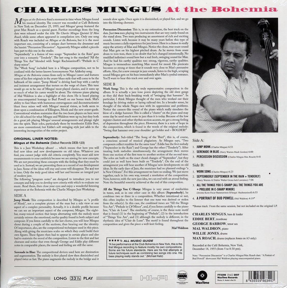 Charles Mingus - At The Bohemia (+bonus track) (DMM) (ltd. ed.) (180g) (High-Def VV) (remastered) [New Vinyl Record LP]