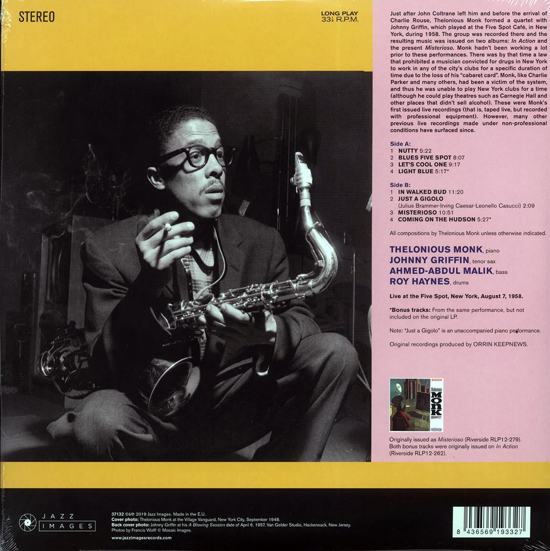 Thelonious Monk - Misterioso (+2 bonus tracks) (ltd. ed.) (180g) [New Vinyl Record LP]