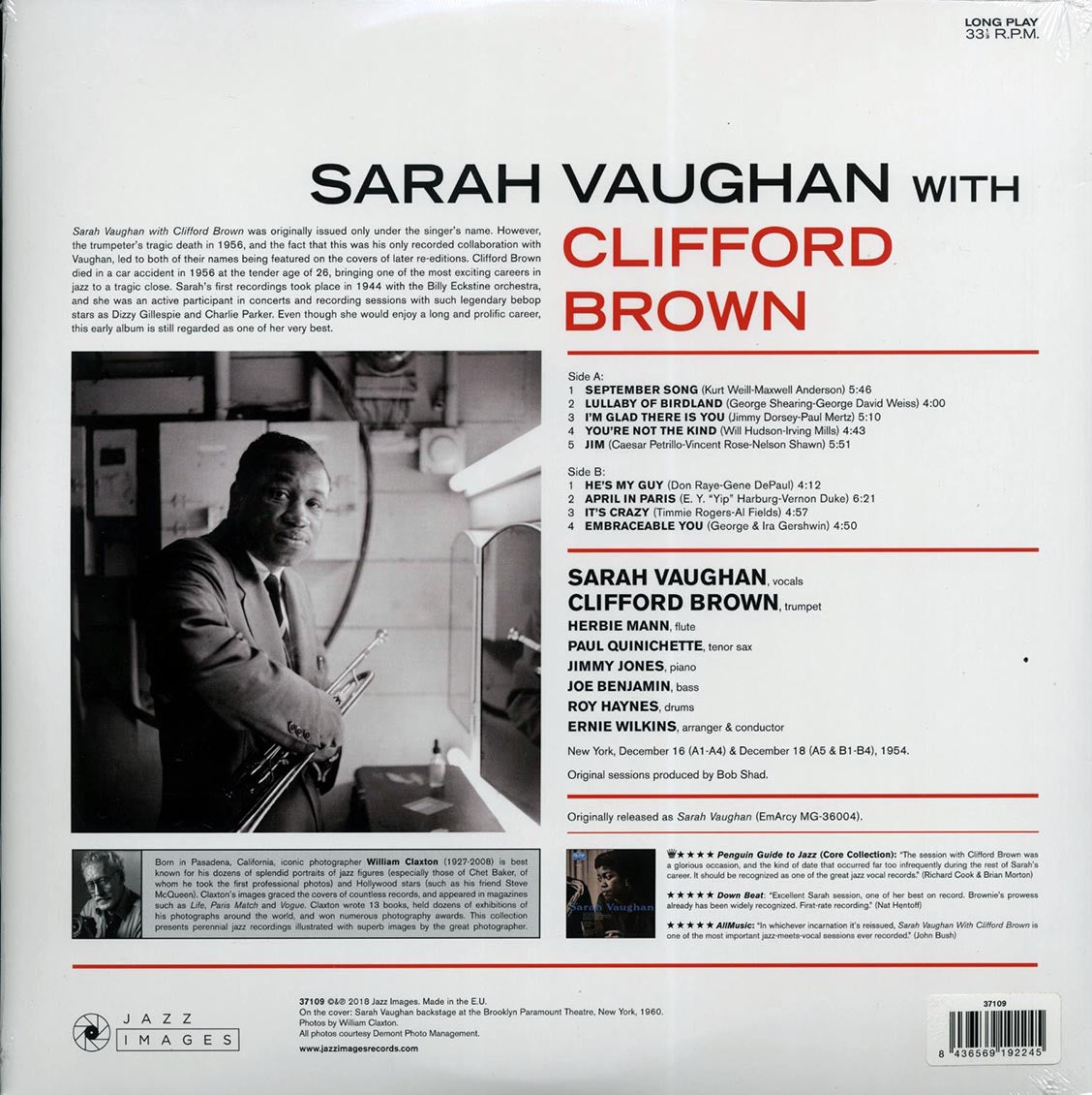 Sarah Vaughan, Clifford Brown - Sarah Vaughan With Clifford Brown (ltd. ed.) (180g) [New Vinyl Record LP]