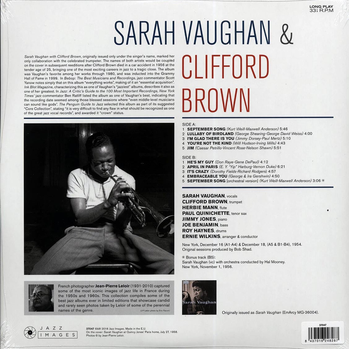 Sarah Vaughan, Clifford Brown - Sarah Vaughan & Clifford Brown (+bonus track) (ltd. ed.) (180g) (High-Def VV) [New Vinyl Record LP]