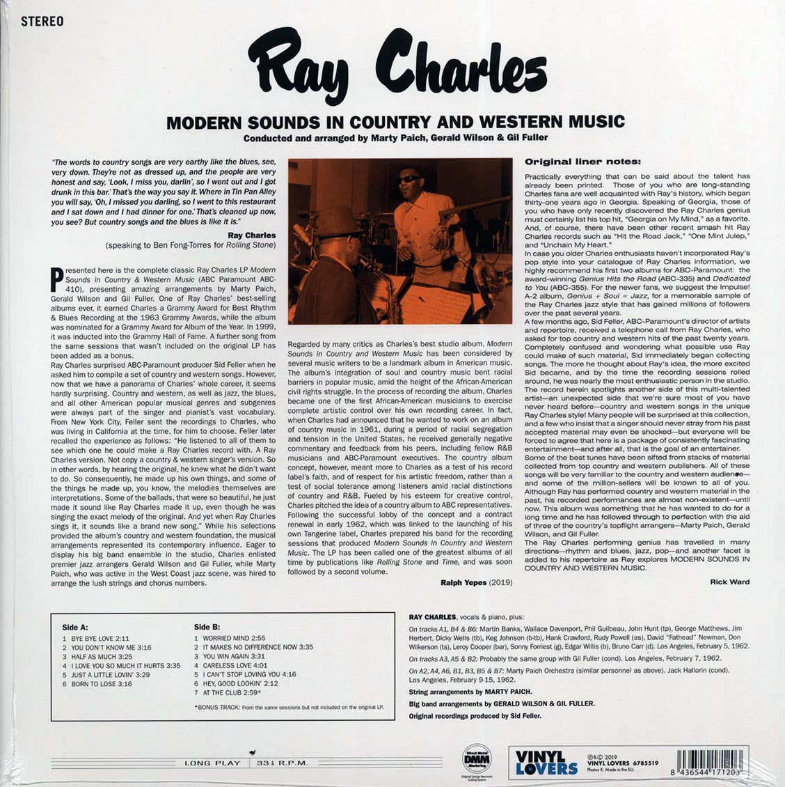 Ray Charles - Modern Sounds In Country And Western Music (+bonus track) (DMM) (ltd. ed.) (180g) (High-Def VV) [New Vinyl Record LP]