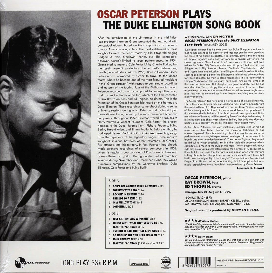 Oscar Peterson - Plays The Duke Ellington Song Book (+bonus track) (ltd. ed.) (180g) (remastered) [New Vinyl Record LP]