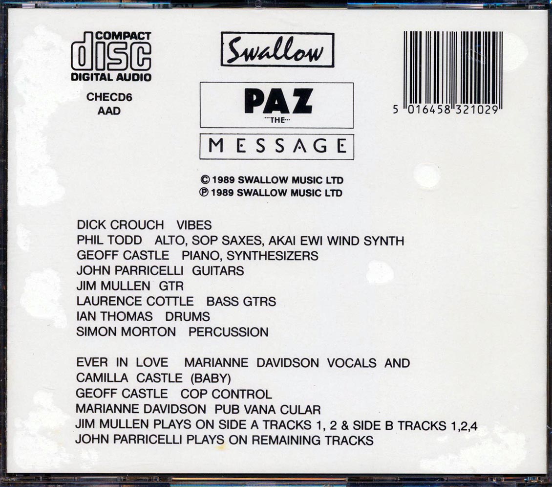 Paz - The Message [New CD]