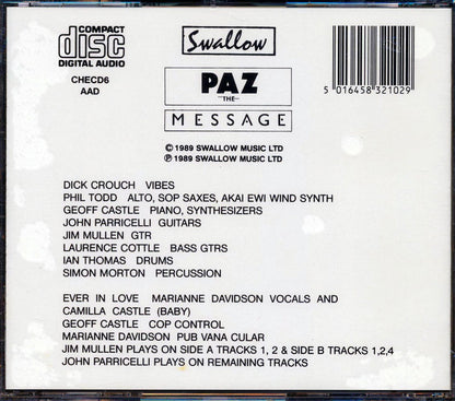 Paz - The Message [New CD]