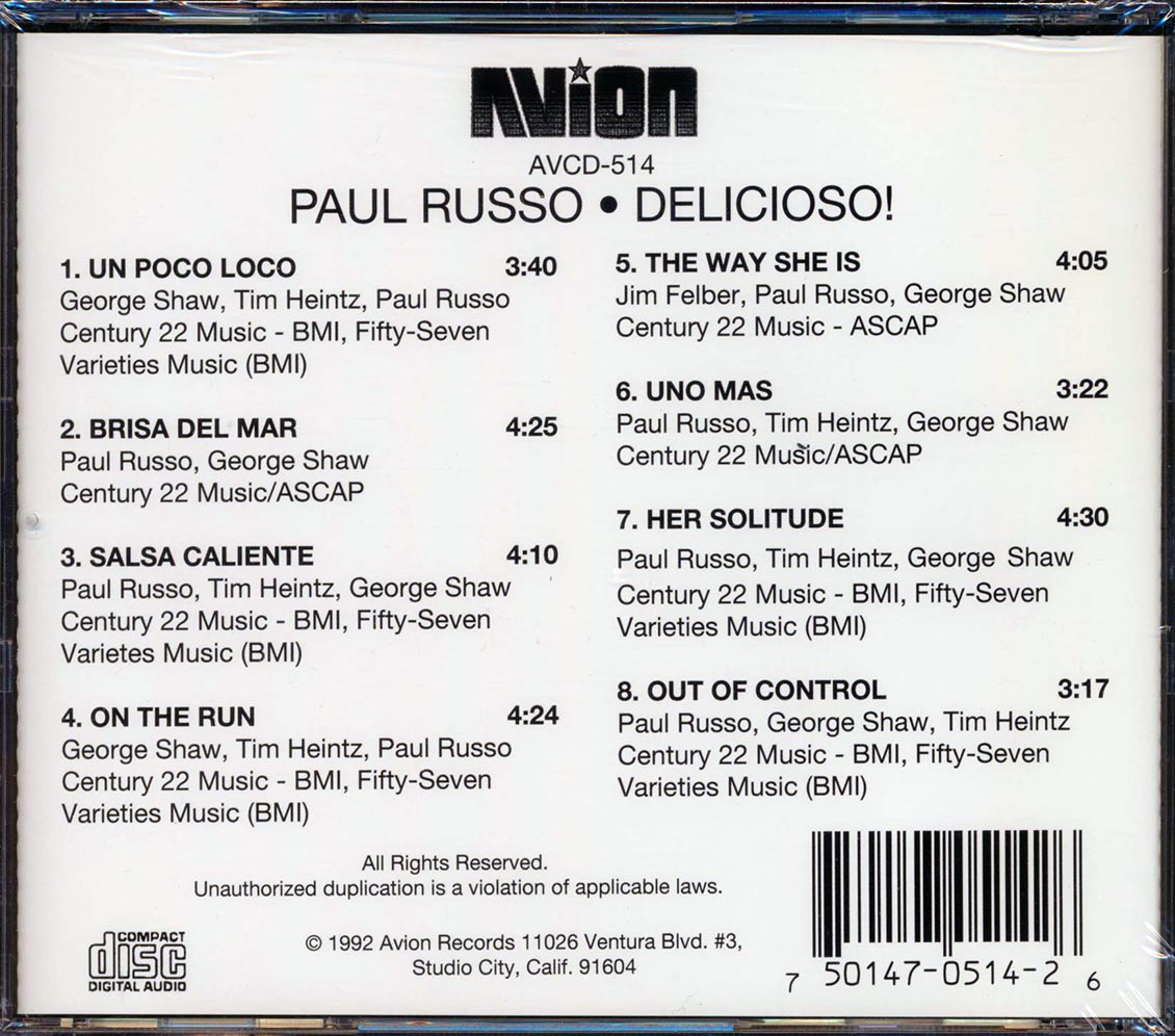 Paul Russo - Delicioso! [New CD]