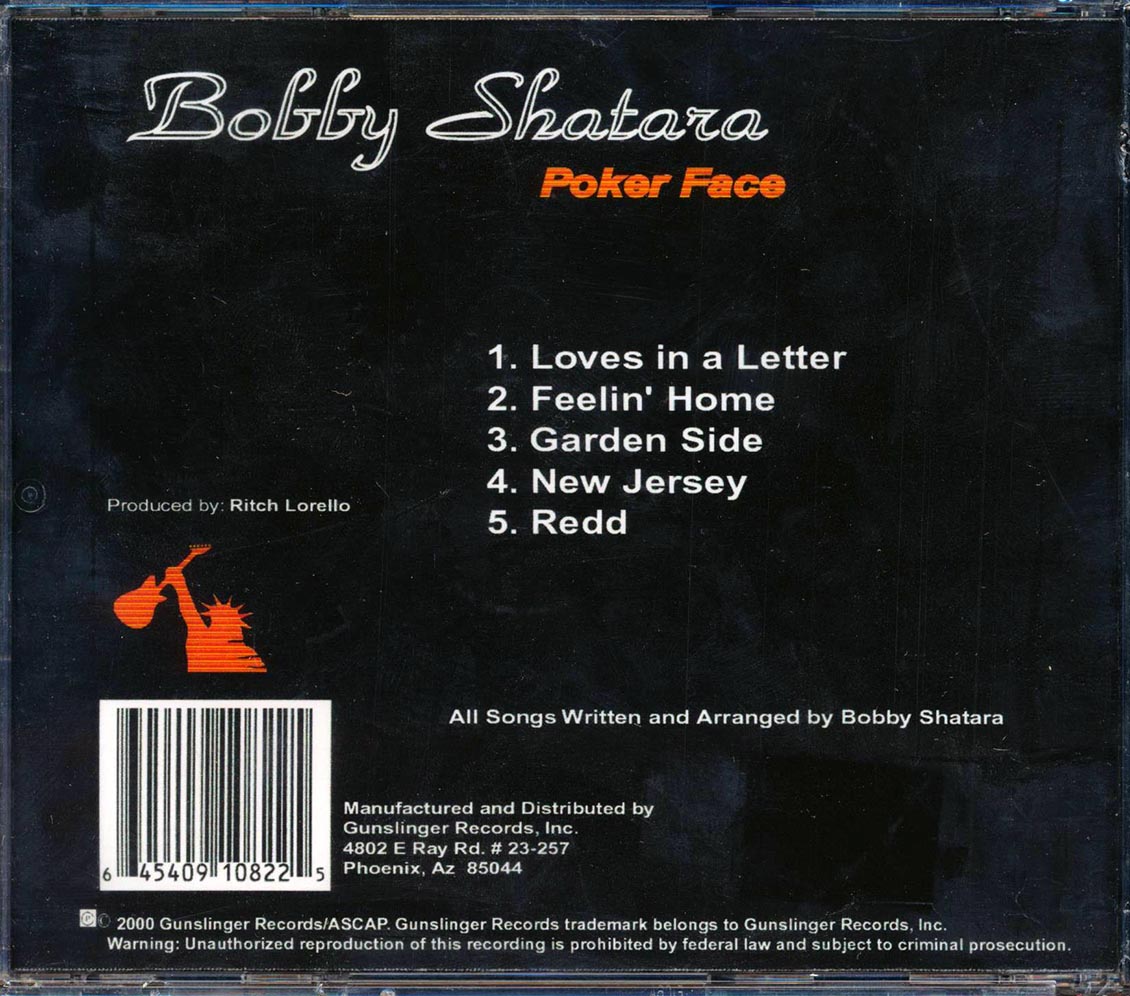 Bobby Shatara - Poker Face [New CD]