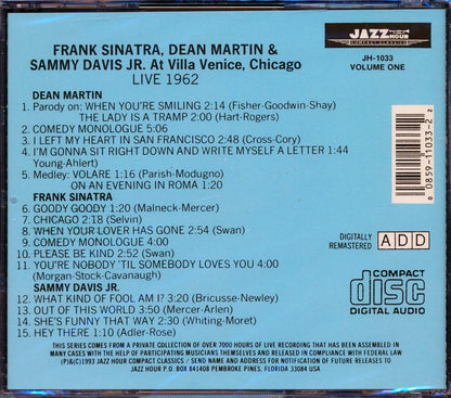 Frank Sinatra, Dean Martin, Sammy Davis Jr. - At Villa Venice, Chicago Live 1962 Volume 1 [New CD]