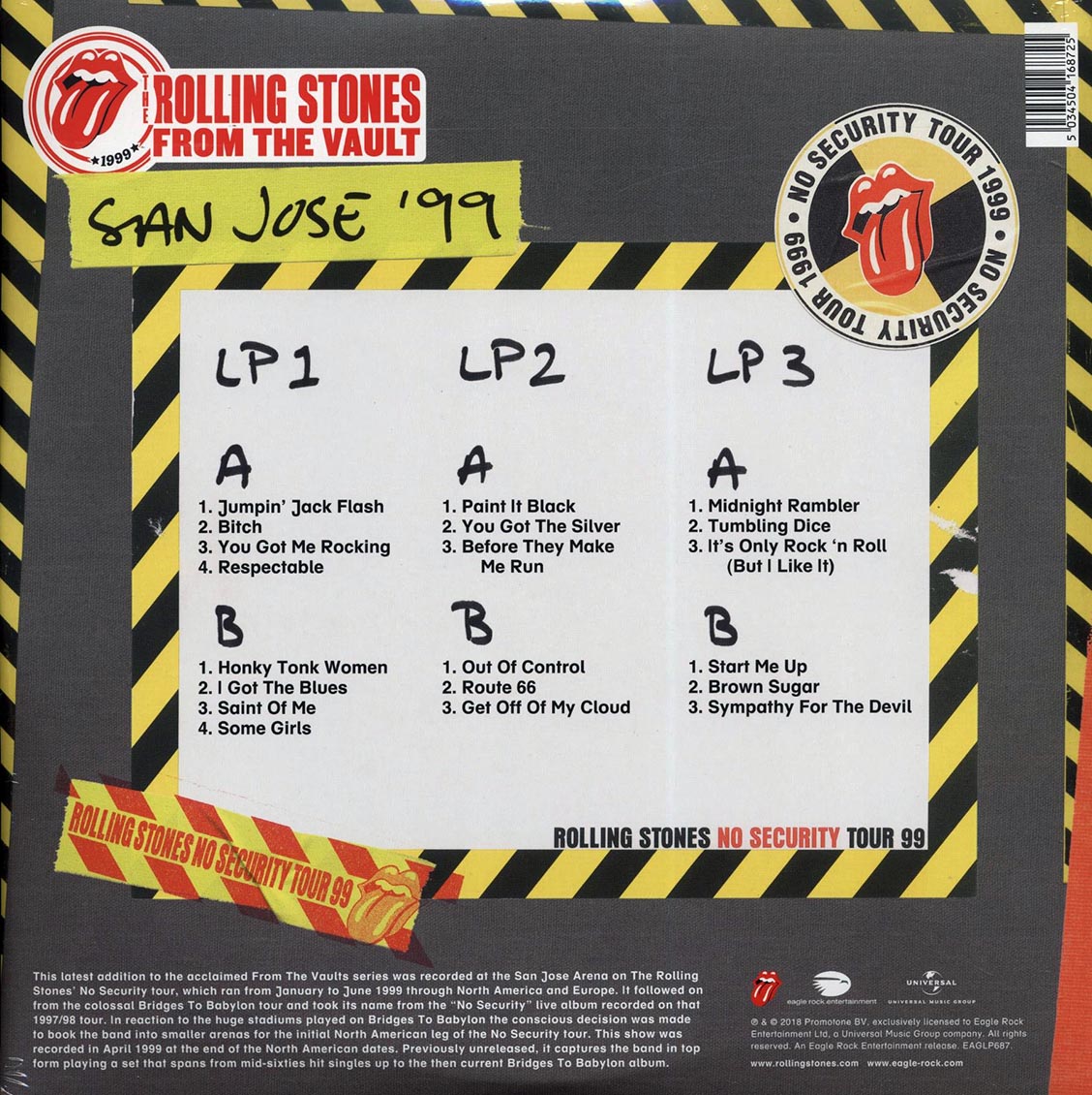 The Rolling Stones - From The Vault: No Security, San Jose '99 (ltd. ed.) (3xLP) (180g) (colored vinyl) [New Vinyl LP]